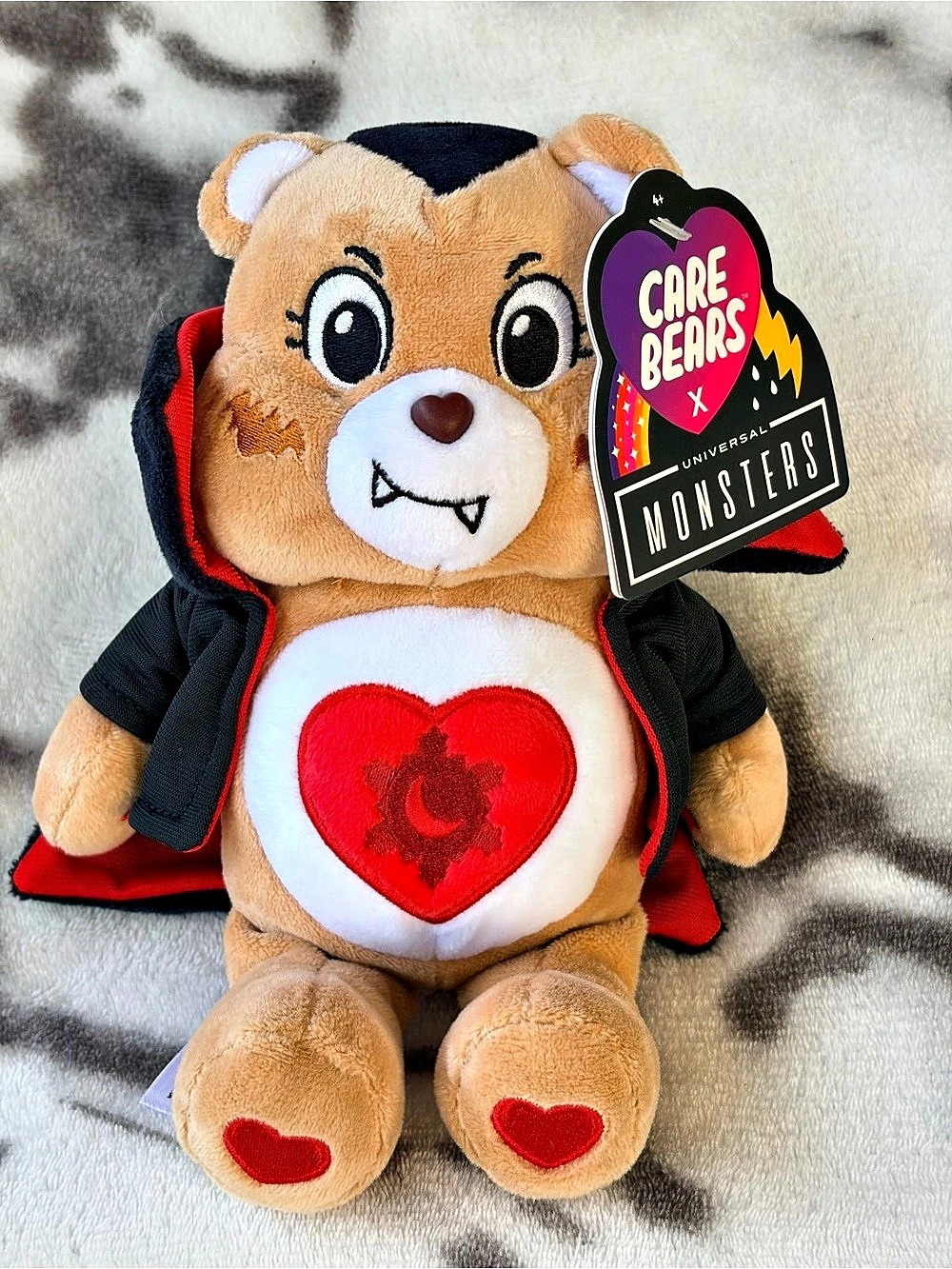 Care Bears x Universal Monsters (2024) Tenderheart Bear 9” Beanie Plush Bear/NWT